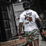 Ride 'Em Raw - Saddles Are For Sissy's Men's T-Shirt from Combat Iron Apparel