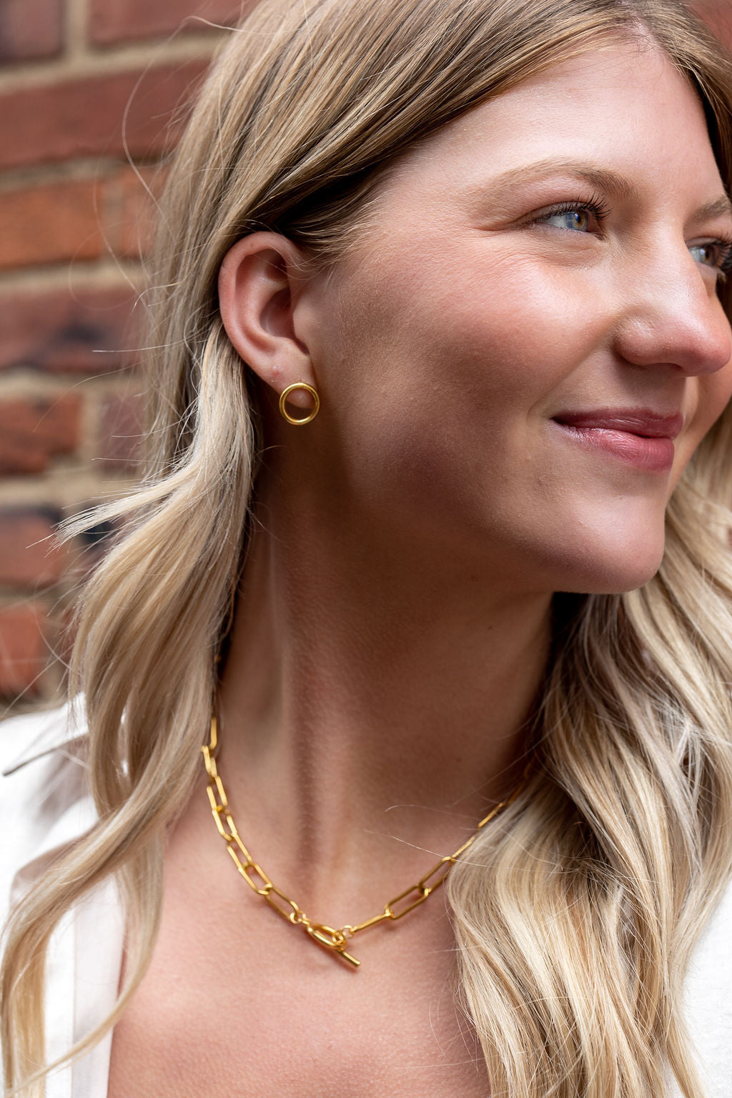 Luxe Gold Oriana Studs - Medium from Spiffy & Splendid