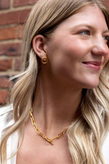 Luxe Gold Oriana Studs - Medium from Spiffy & Splendid