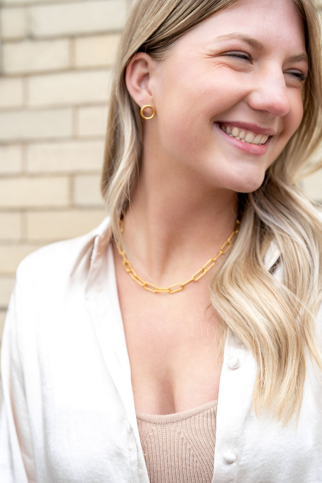 Luxe Gold Oriana Studs - Medium from Spiffy & Splendid