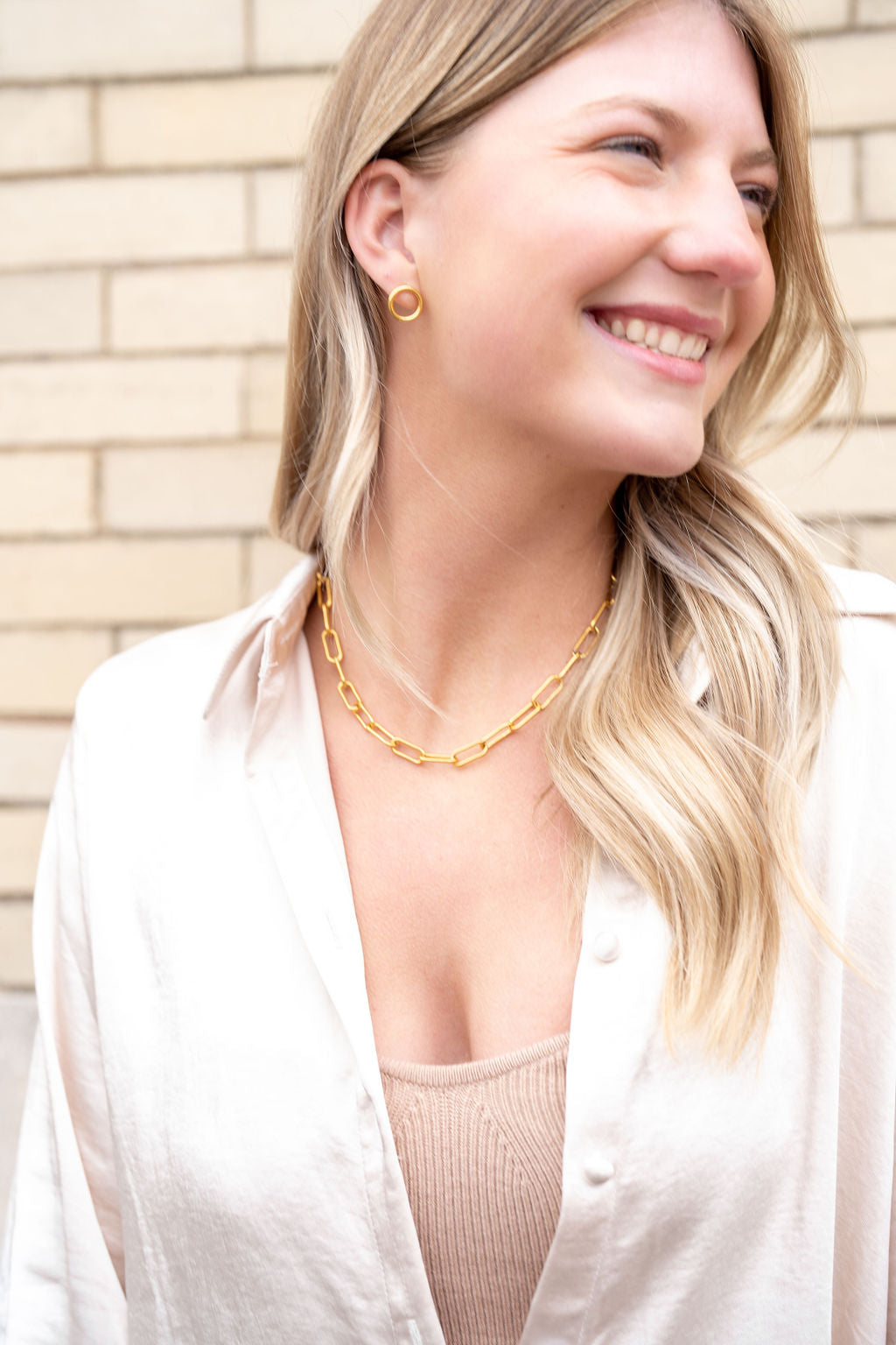 Luxe Gold Oriana Studs - Medium from Spiffy & Splendid