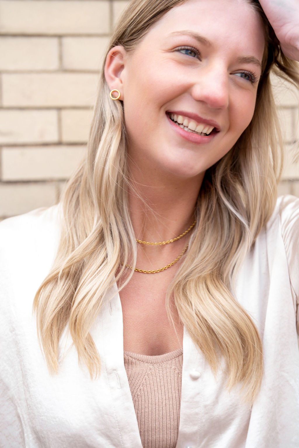 Luxe Gold Oriana Studs - Small from Spiffy & Splendid