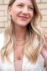 Luxe Gold Oriana Studs - Small from Spiffy & Splendid