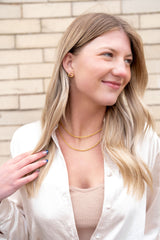 Luxe Gold Oriana Studs - Small from Spiffy & Splendid