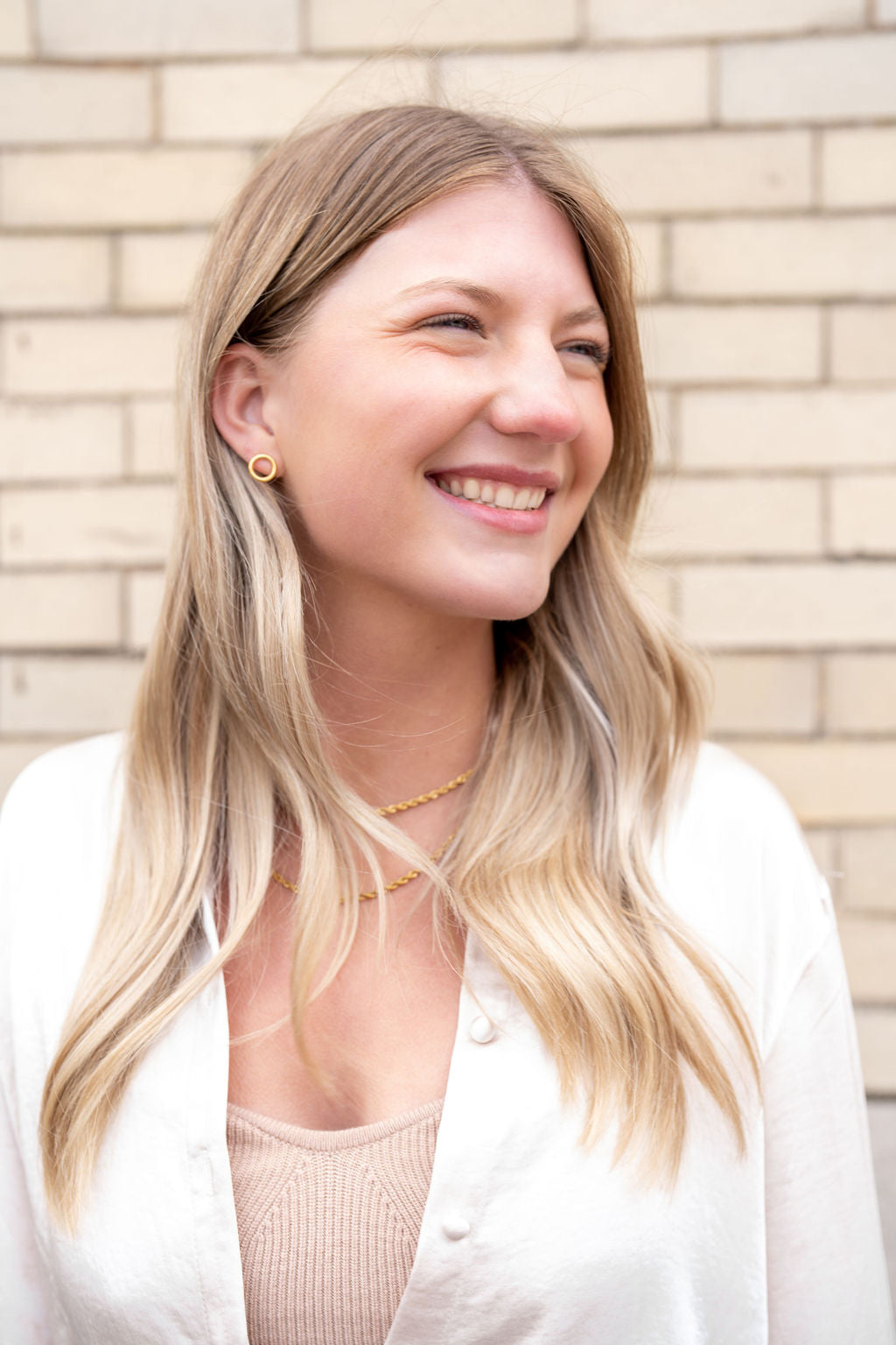 Luxe Gold Oriana Studs - Small from Spiffy & Splendid