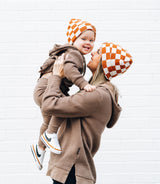 COPPER CHECKERS DREAM BEANIE from DREAM BIG LITTLE CO