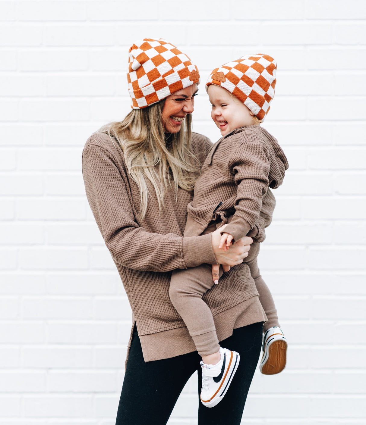 COPPER CHECKERS DREAM BEANIE from DREAM BIG LITTLE CO