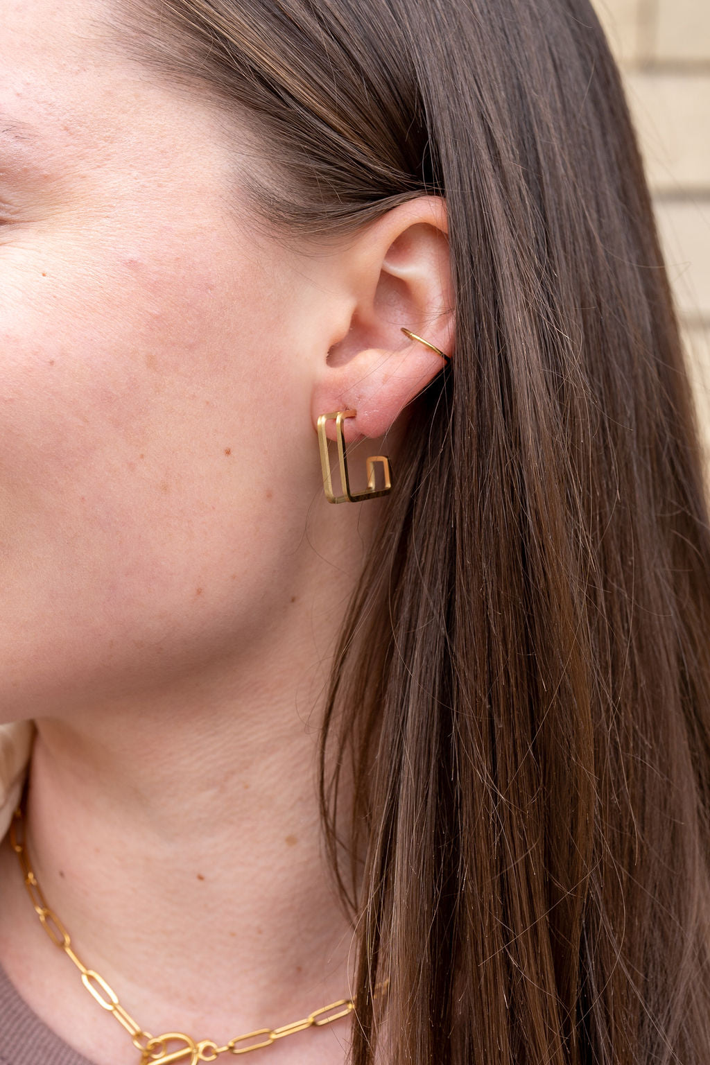 Luxe Gold Kamora Hoops from Spiffy & Splendid