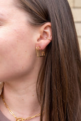 Luxe Gold Kamora Hoops from Spiffy & Splendid