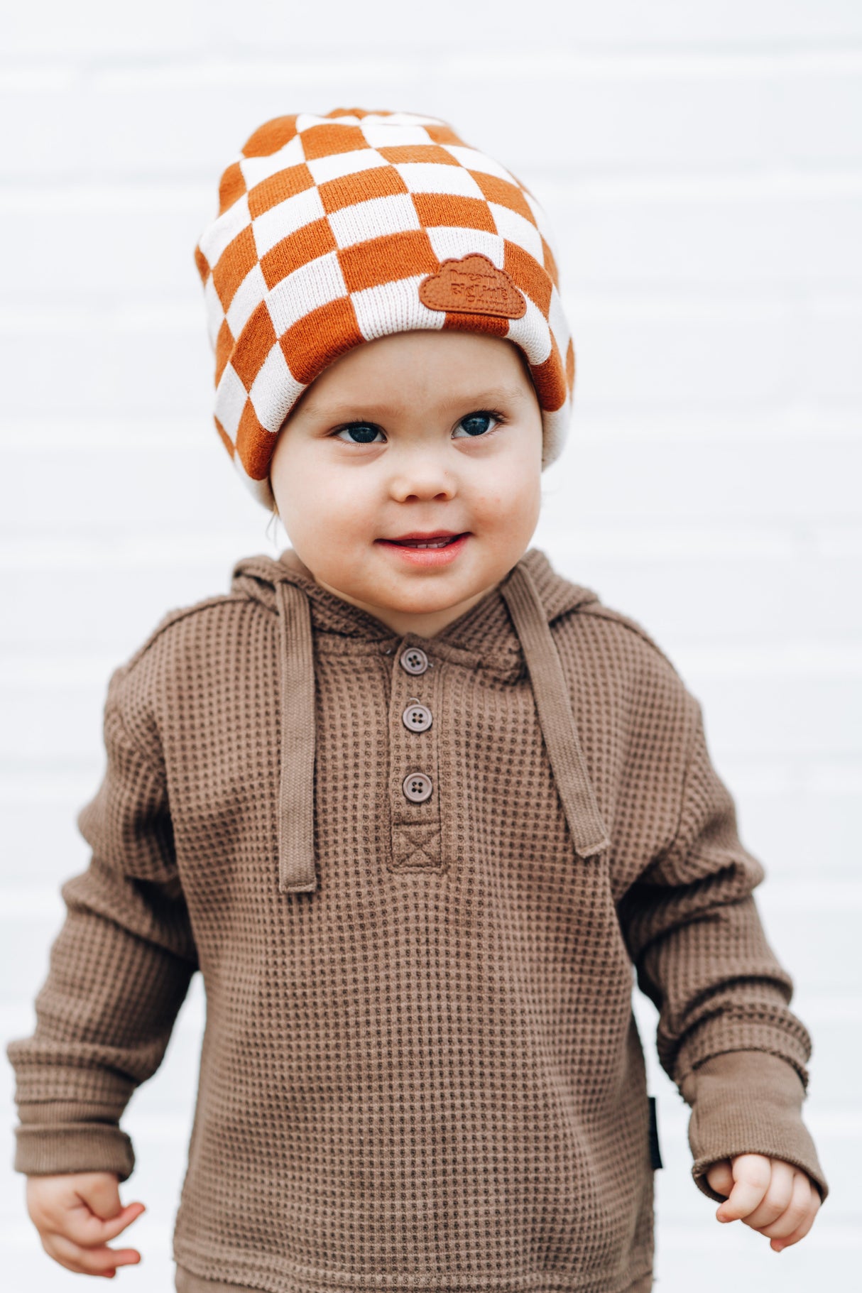 COPPER CHECKERS DREAM BEANIE from DREAM BIG LITTLE CO