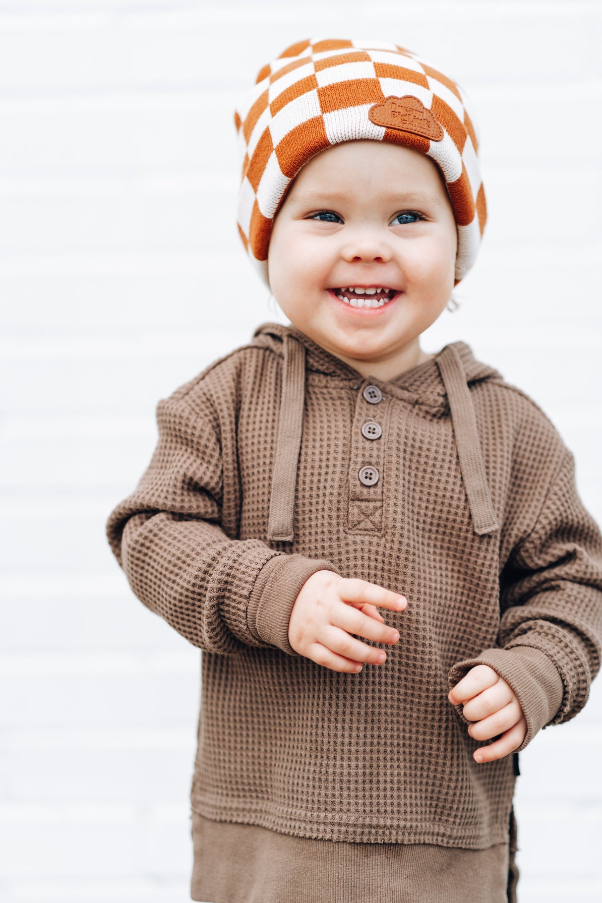 COPPER CHECKERS DREAM BEANIE from DREAM BIG LITTLE CO