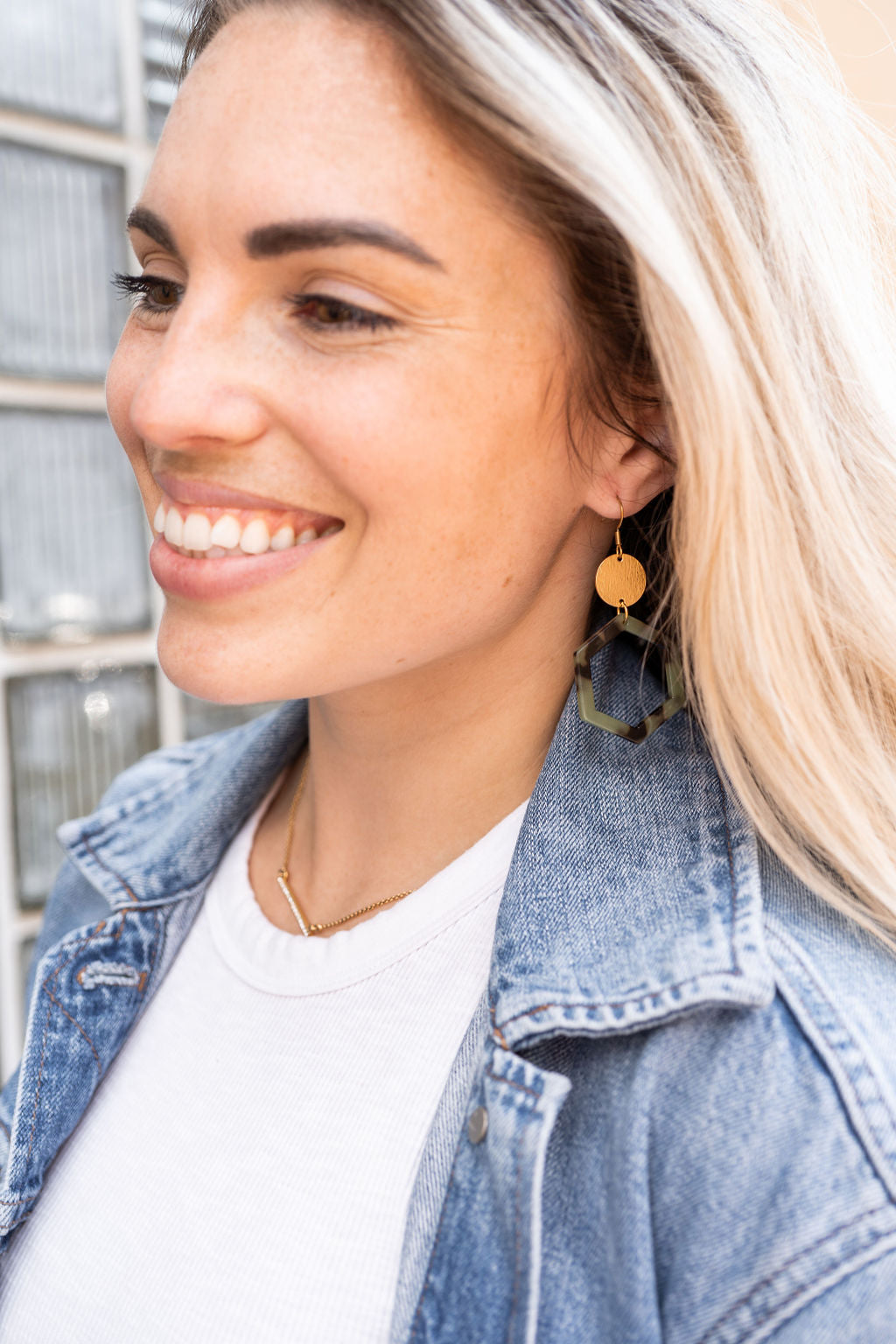 Lennox Earrings - Olive Tortoise from Spiffy & Splendid