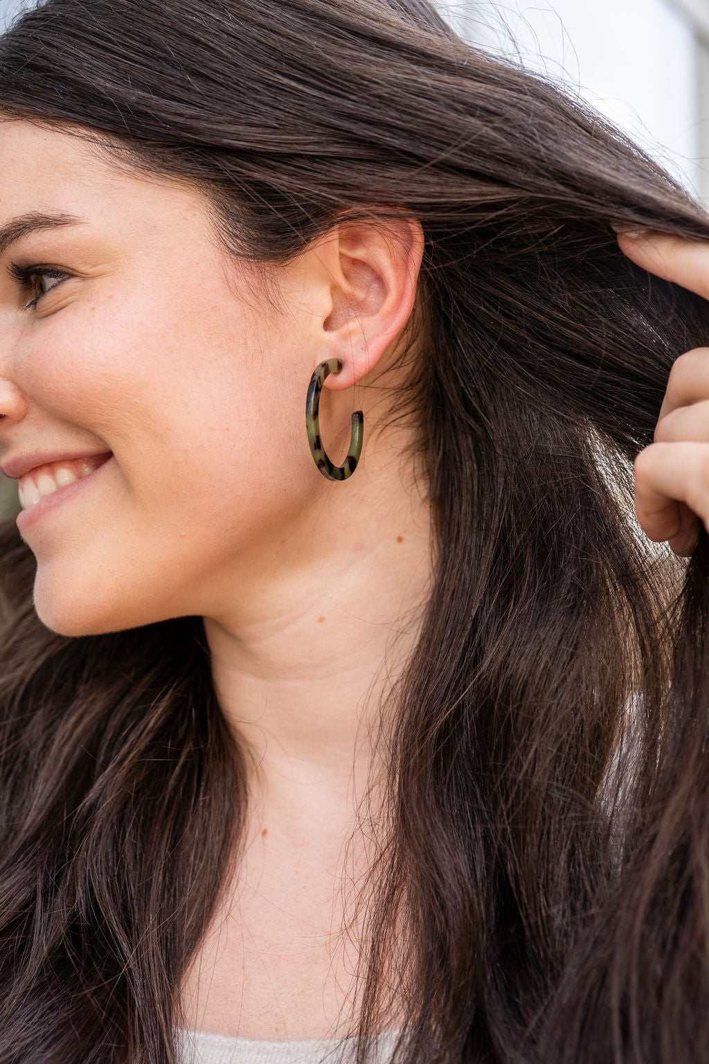 Camy Hoops - Olive Tortoise from Spiffy & Splendid