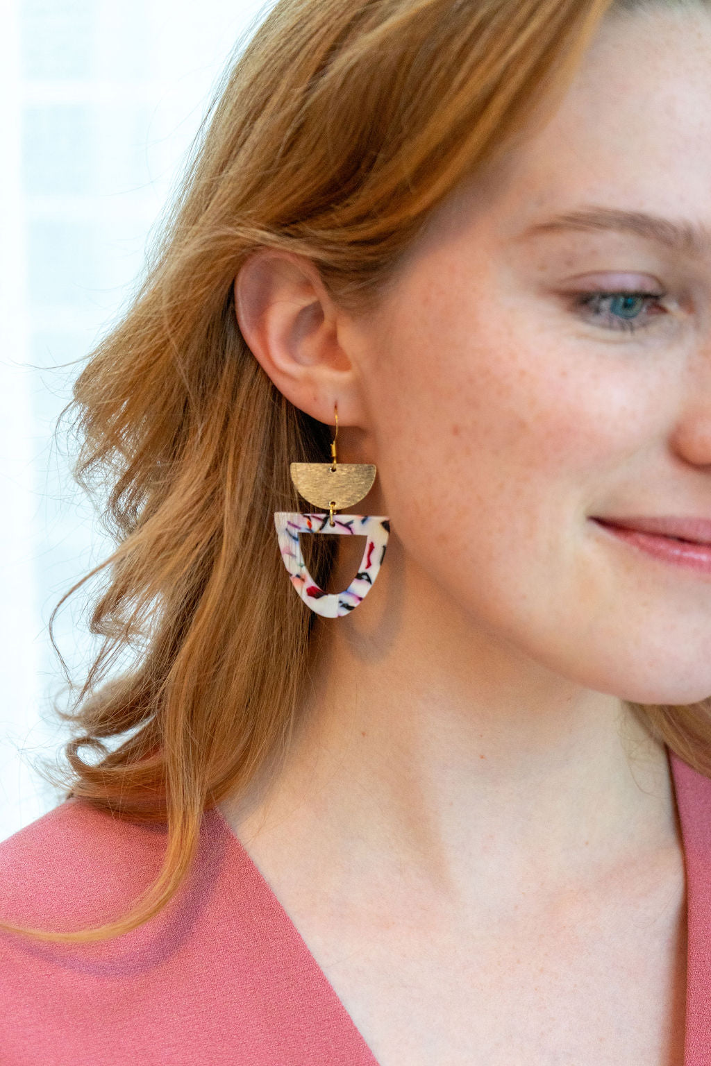 Irene Earrings - Marble Confetti from from Spiffy & Splendid