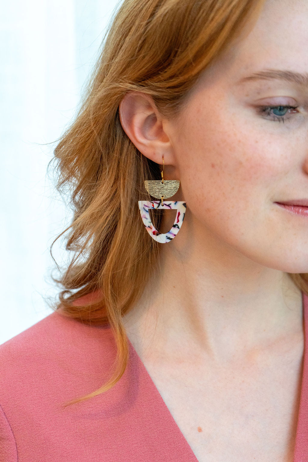 Irene Earrings - Marble Confetti from from Spiffy & Splendid