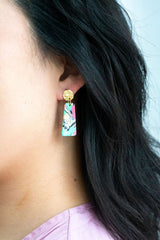 Mia Mini Earrings - 80's Pastel from Spiffy & Splendid