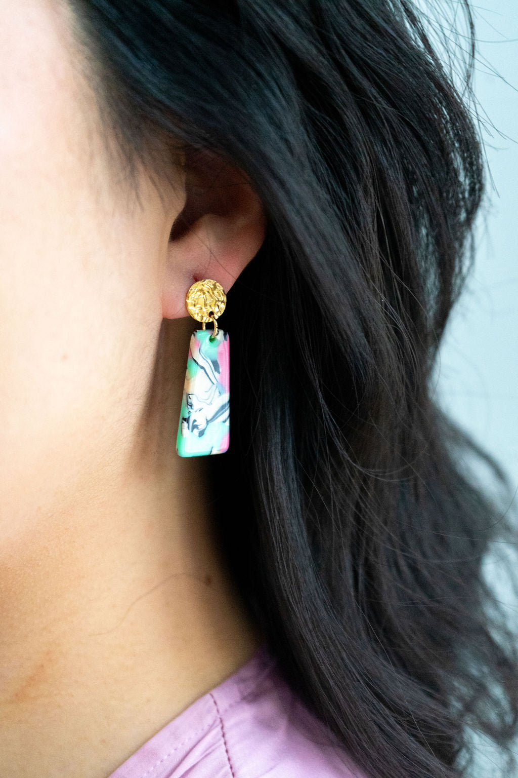 Mia Mini Earrings - 80's Pastel from Spiffy & Splendid