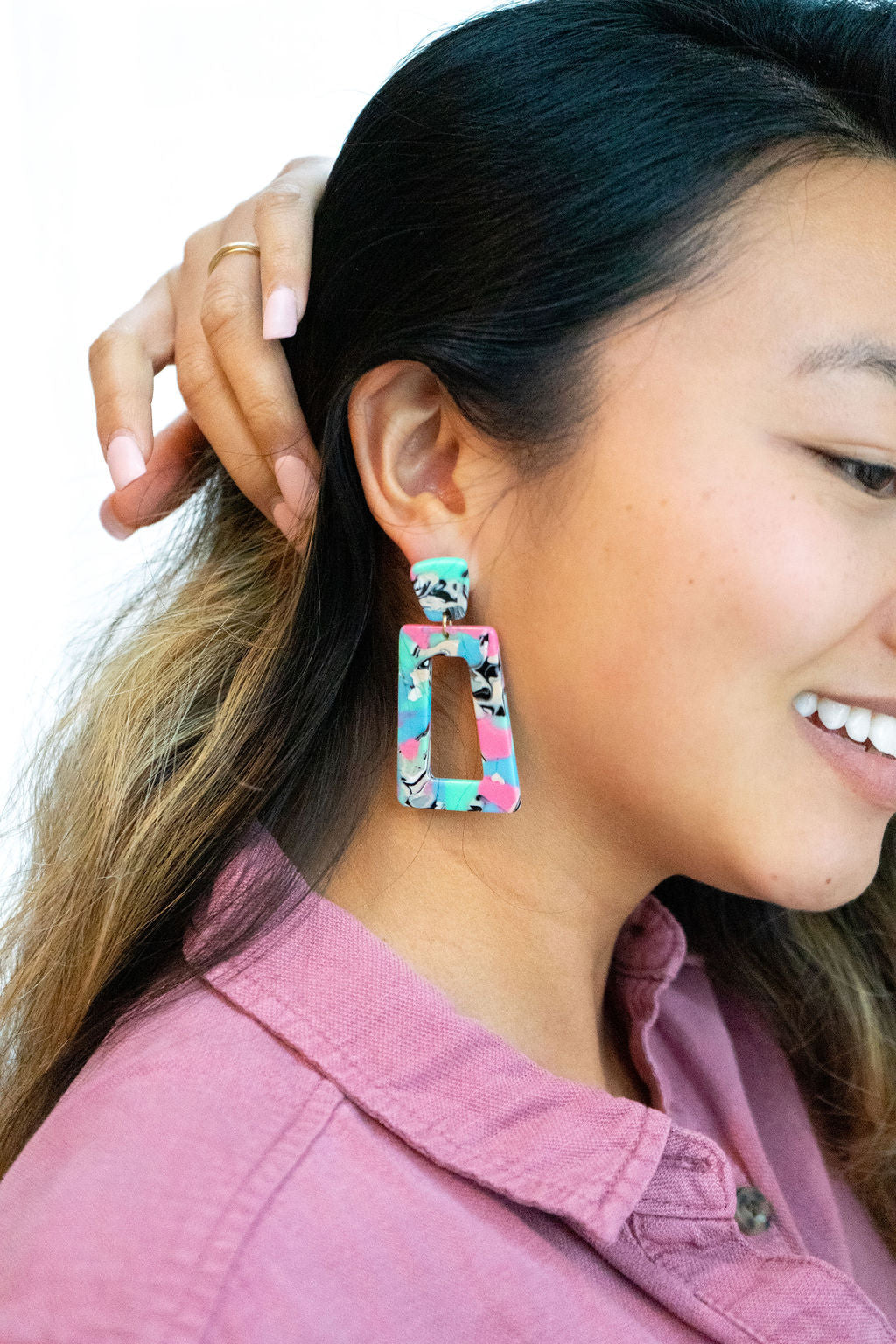 Avery Earrings - 80's Pastel from Spiffy & Splendid