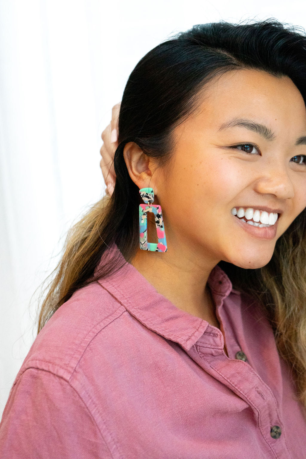 Avery Earrings - 80's Pastel from Spiffy & Splendid