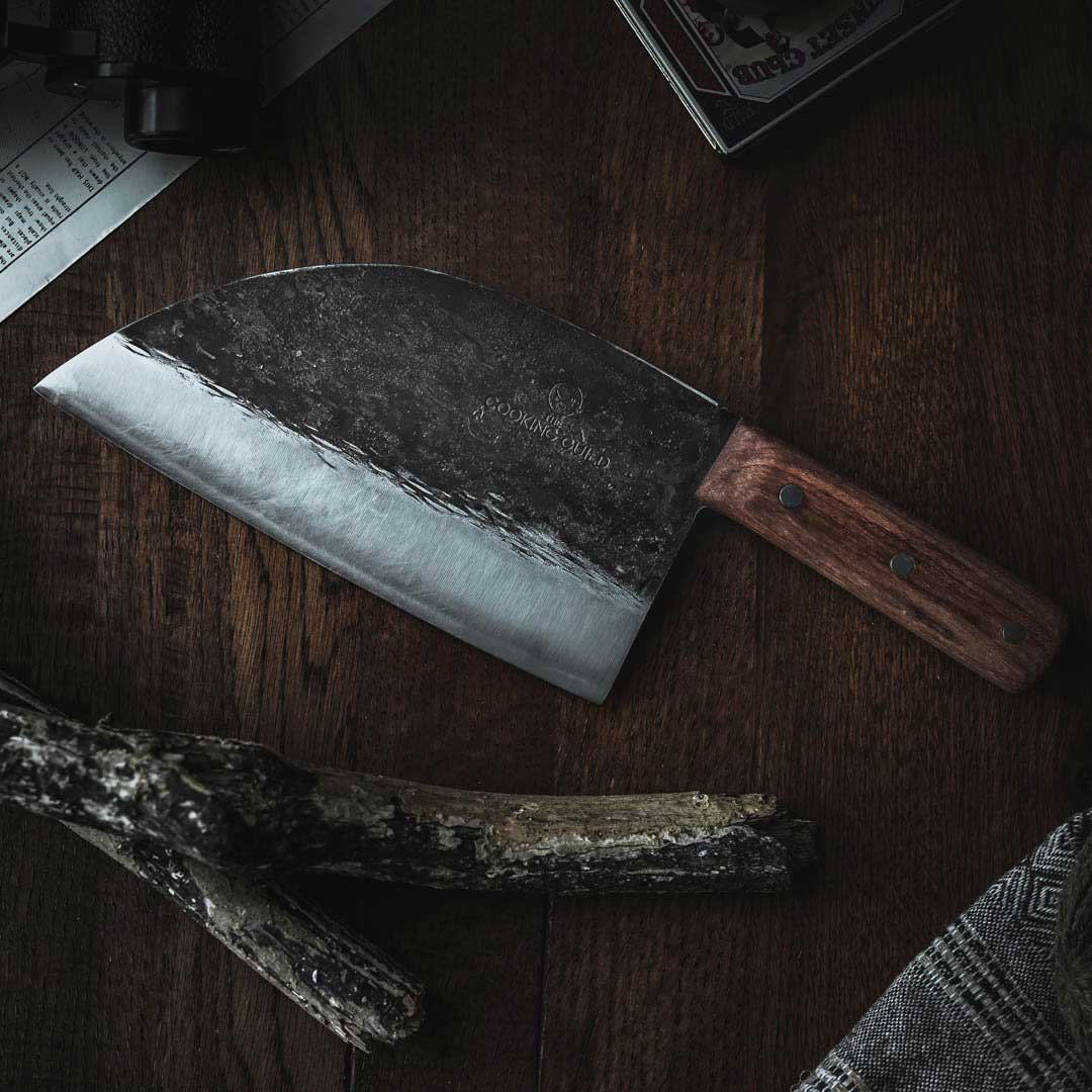Rustic Hand Forged Serbian Cleaver From TheCookingGuild