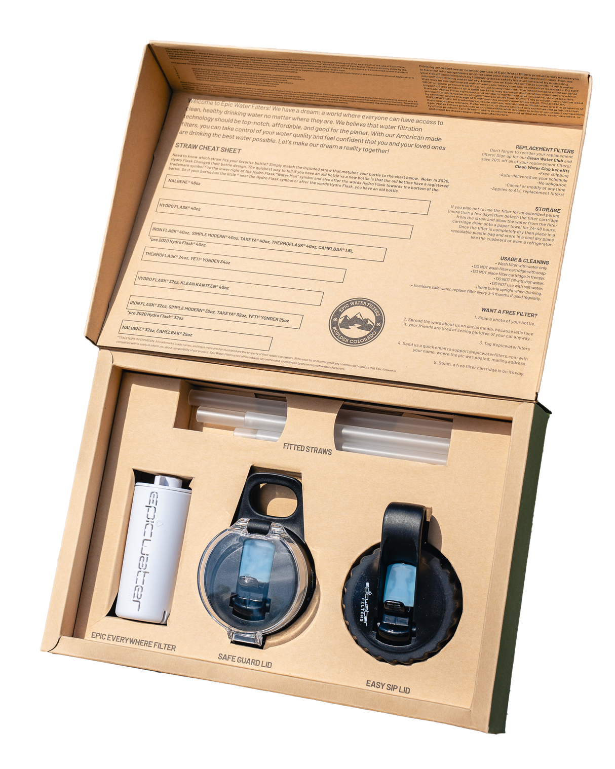 The Answer 2.0 | Compatible With Hydro Flask, Nalgene, and More! from Epic Water Filters USA