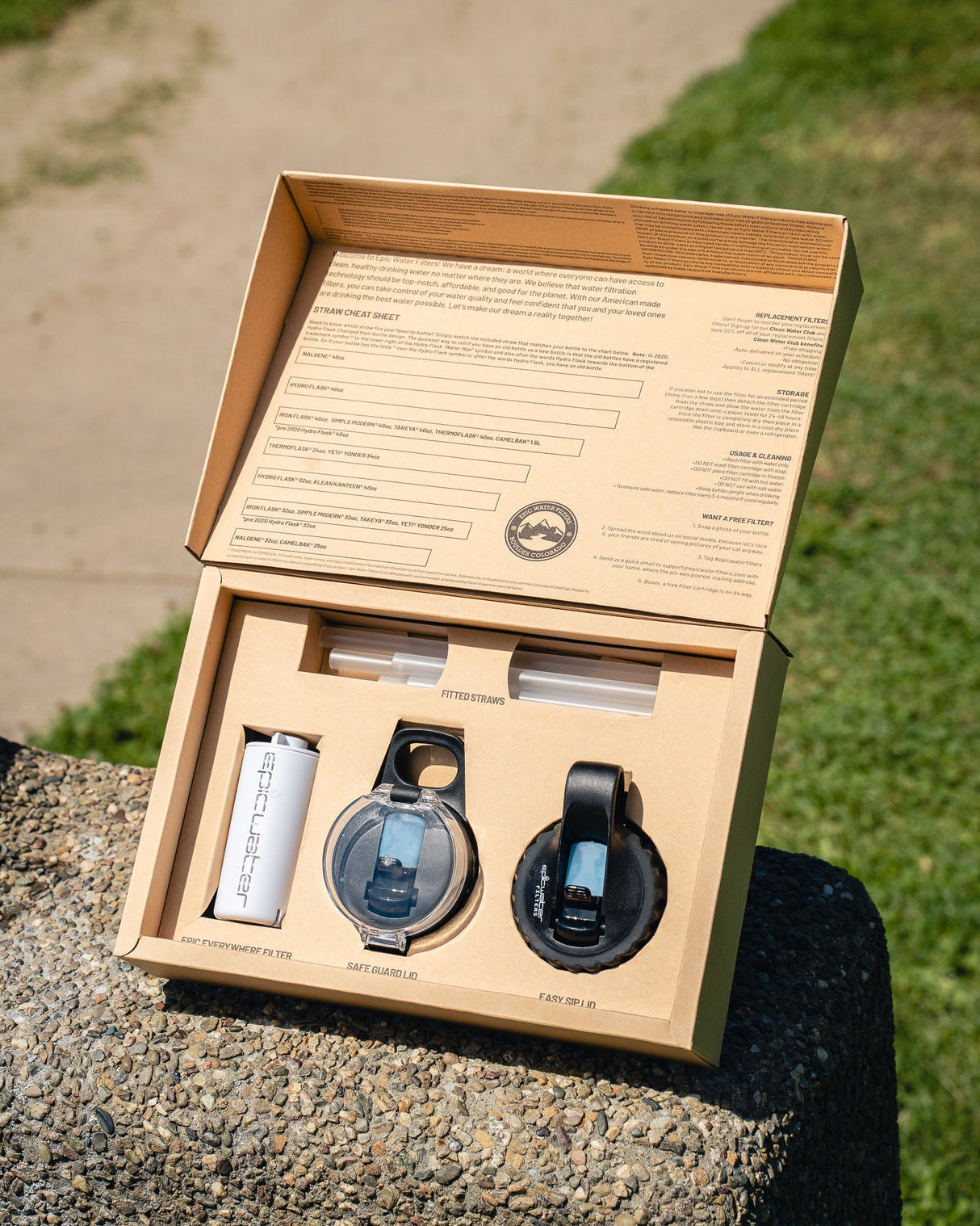 The Answer 2.0 | Compatible With Hydro Flask, Nalgene, and More! from Epic Water Filters USA