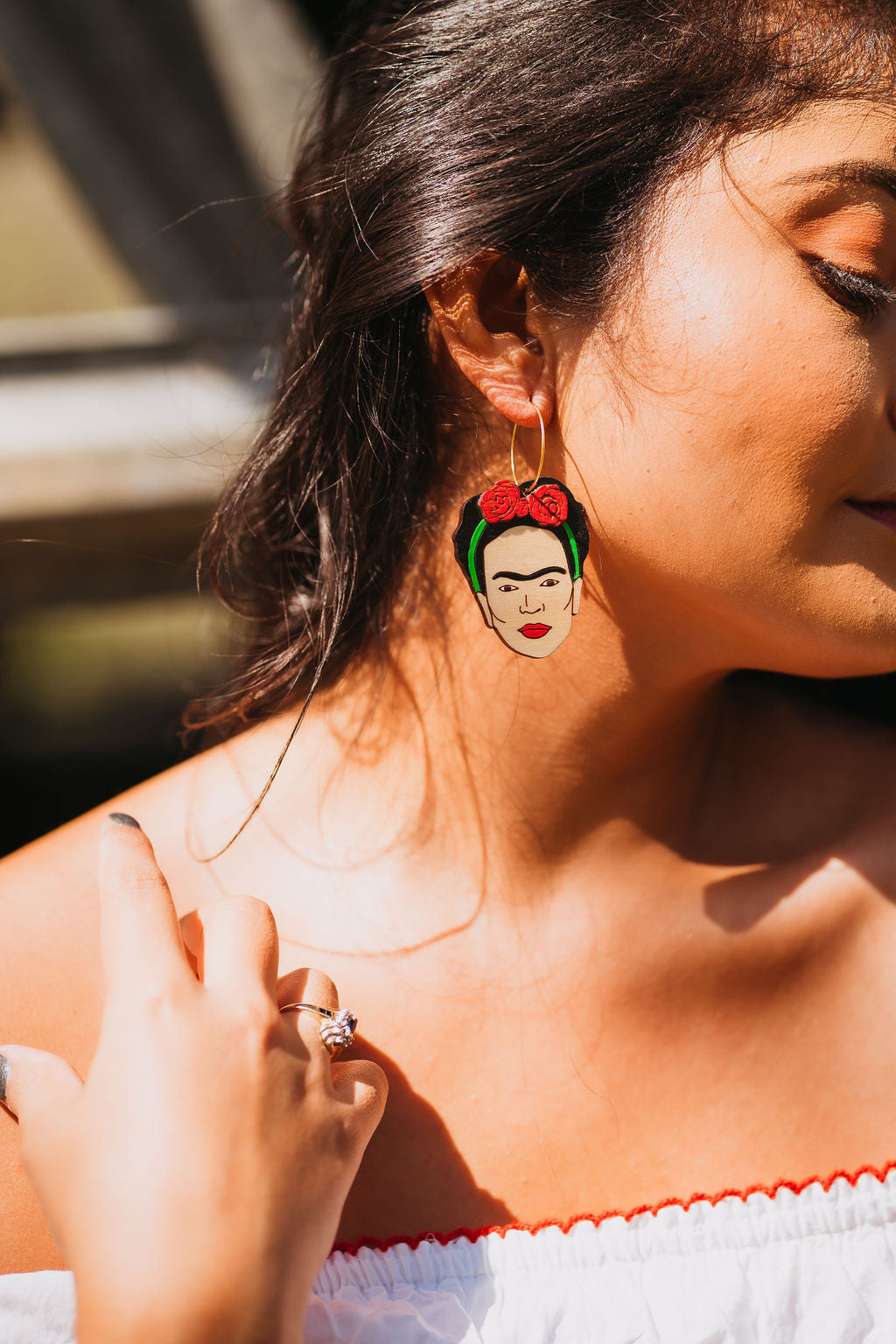 Mexican Artist Hoop Earrings from LE CHIC MIAMI