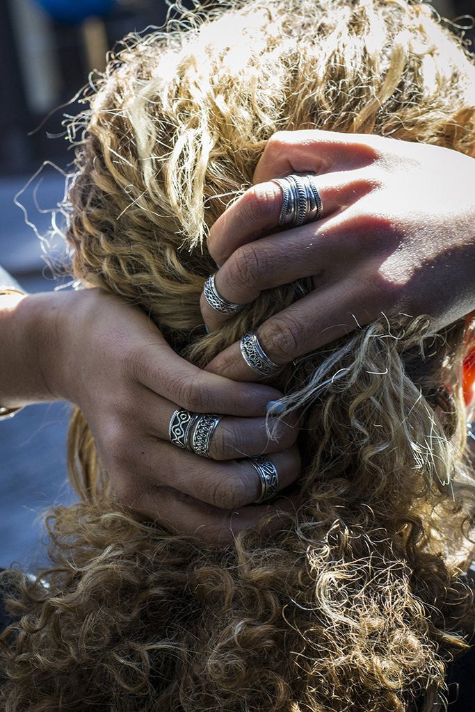 Alpha Infinity Sterling Silver Spinner Ring from Cynthia Gale New York