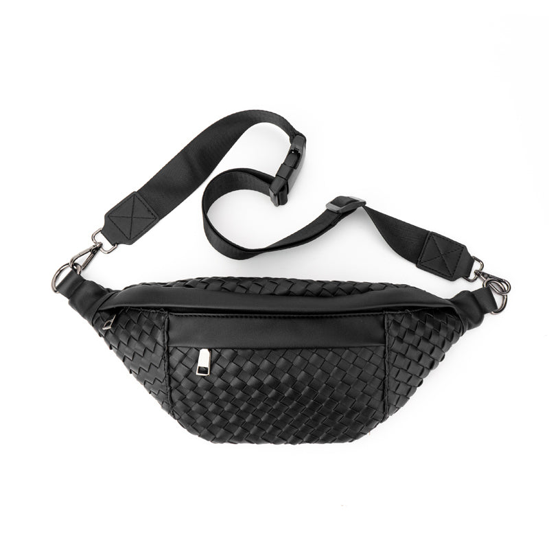 The Riley | Woven Leather Sling Bag from Babs+Birdie