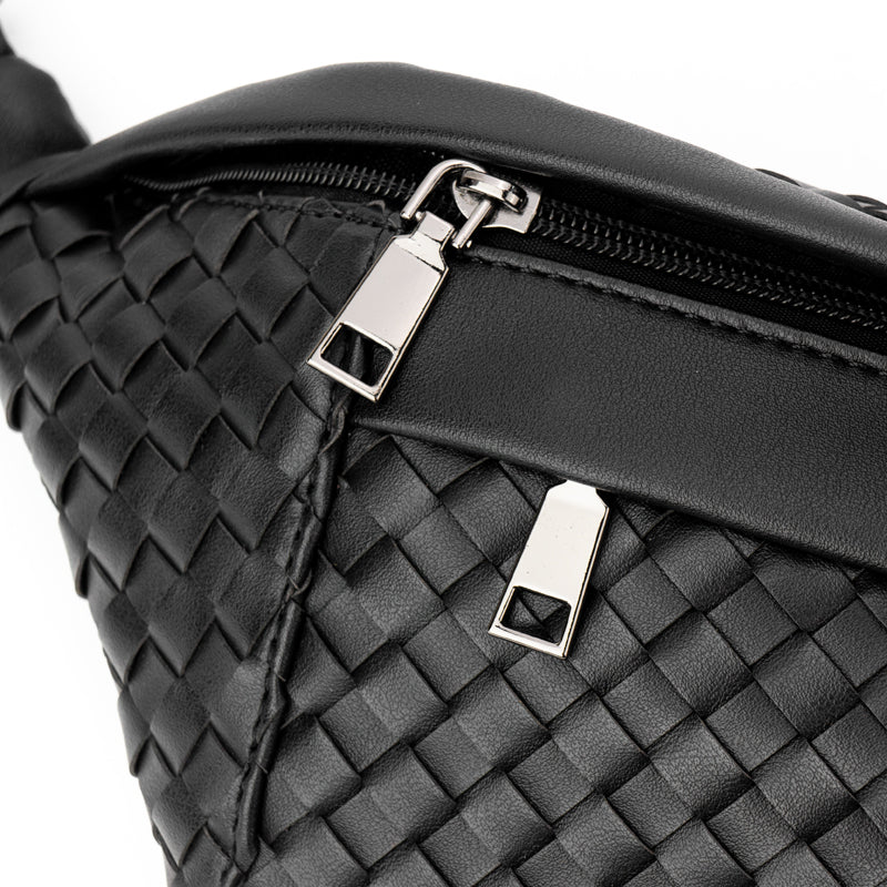 The Riley | Woven Leather Sling Bag from Babs+Birdie