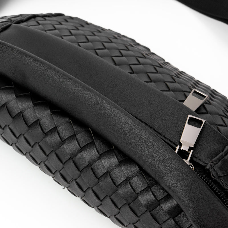The Riley | Woven Leather Sling Bag from Babs+Birdie