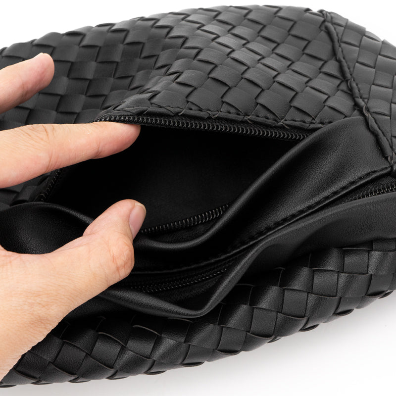 The Riley | Woven Leather Sling Bag from Babs+Birdie