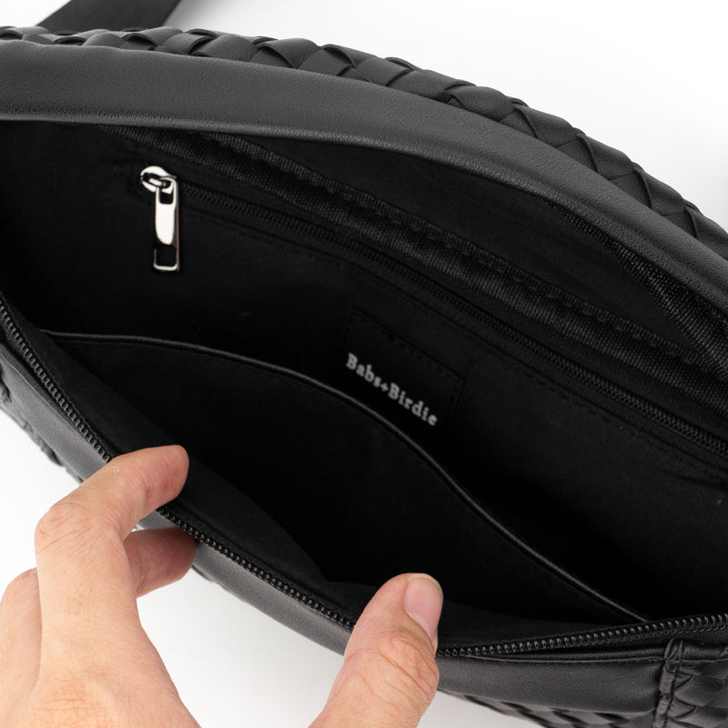 The Riley | Woven Leather Sling Bag from Babs+Birdie