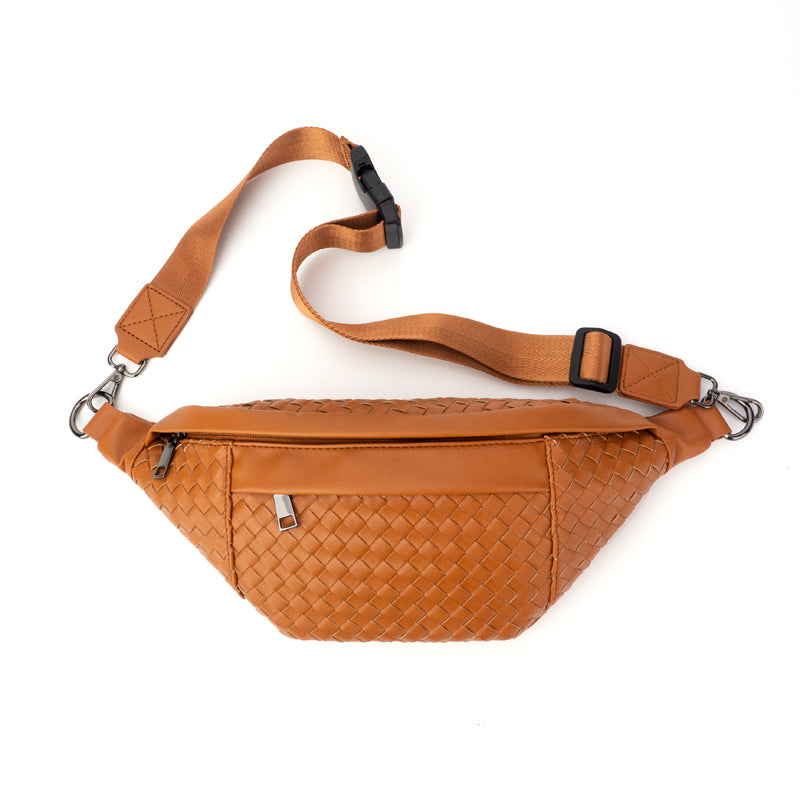 The Riley | Woven Leather Sling Bag from Babs+Birdie