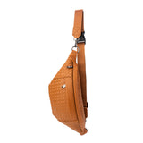 The Riley | Woven Leather Sling Bag from Babs+Birdie