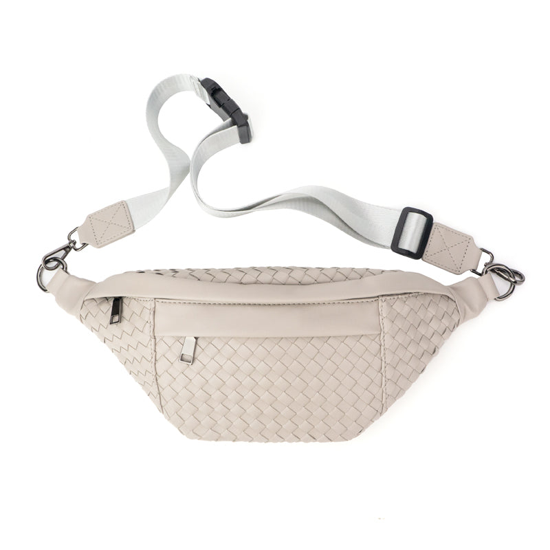 The Riley | Woven Leather Sling Bag from Babs+Birdie