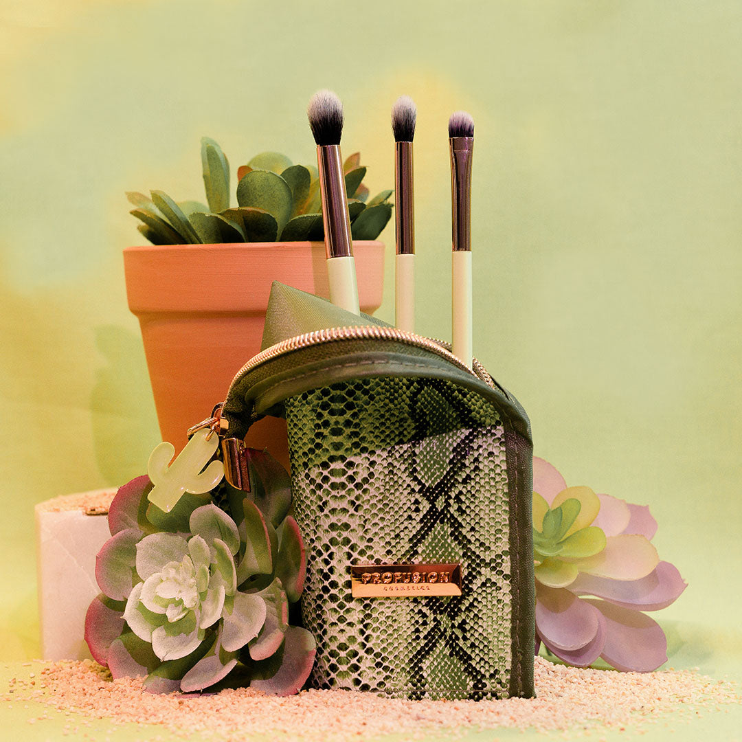 Desert Sage | Blend & Stand 4pc Bag & Brush Set from Profusion Cosmetics
