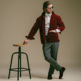 Men's Oxblood Velvet Slipper II from Del Toro Shoes