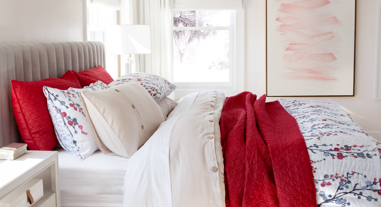 Ava Diamond Oversized Cotton Quilt Set from LushDecor