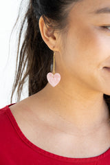 Mina Heart Earrings - Pink from Spiffy & Splendid