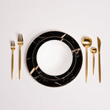 Ozarke's Libra Black Marble Plate Set from Ozarké