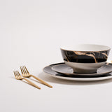 Ozarke's Libra Black Marble Plate Set from Ozarké