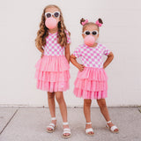 BUBBLEGUM CHECKERS DREAM TUTU DRESS from DREAM BIG LITTLE CO