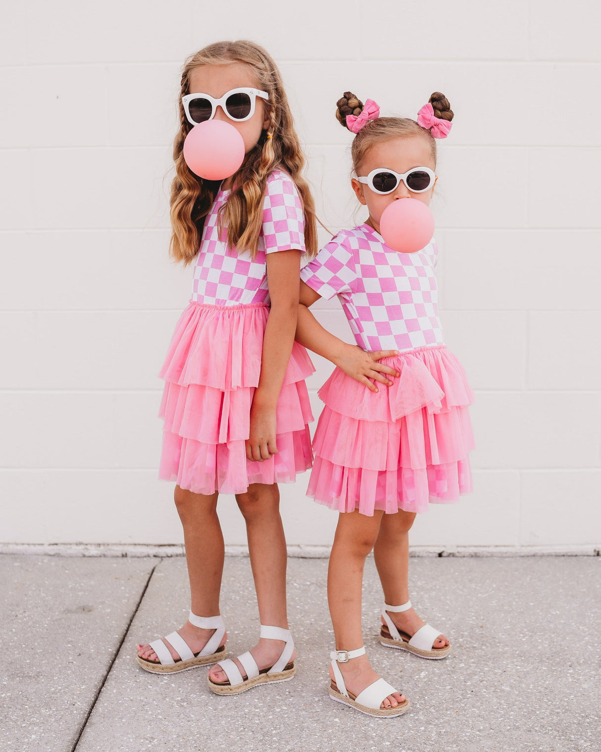 BUBBLEGUM CHECKERS DREAM TUTU DRESS from DREAM BIG LITTLE CO