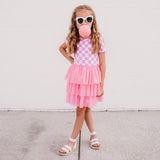 BUBBLEGUM CHECKERS DREAM TUTU DRESS from DREAM BIG LITTLE CO