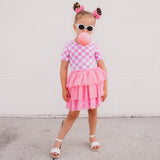 BUBBLEGUM CHECKERS DREAM TUTU DRESS from DREAM BIG LITTLE CO