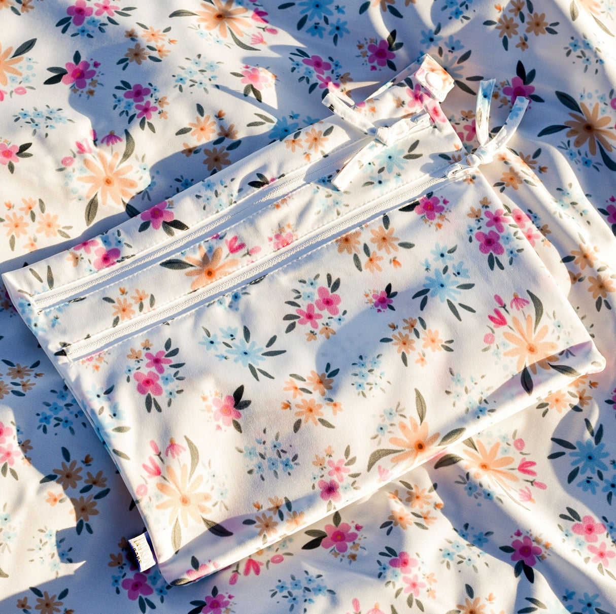 Pastel Floral - Waterproof Wet Bag (For mealtime, on-the-go, and more!) from BapronBaby
