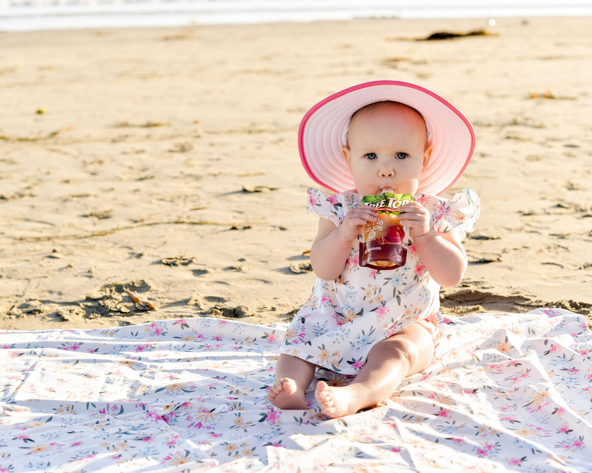Pastel Floral Splash Mat - A Waterproof Catch-All for Highchair Spills and More! from BapronBaby