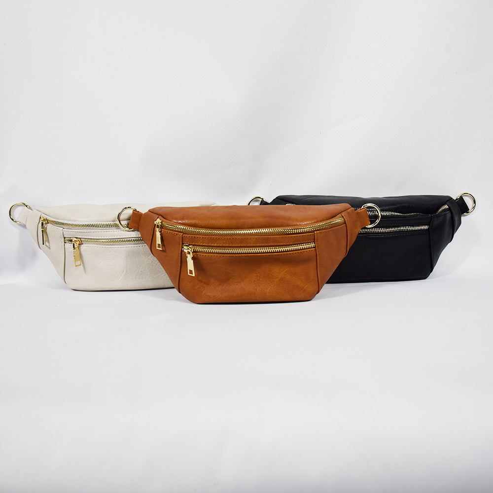 The Soho | Dual Zipper Sling Bag from Babs+Birdie