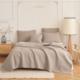 DaDa Bedding Neutral Taupe Beige Sandy Elegant Matelasse Cotton Quilted Bedspread Set (JHW-585) from DaDalogy Bedding Collection